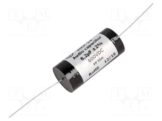 Capacitor: polypropylene; 8.2uF; 600VDC; ±2%; Ø30.8x45mm; -25÷85°C MIFLEX MKP14-8.2U/600