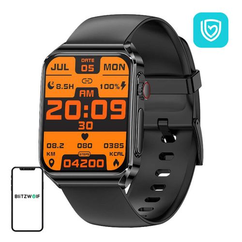 BlitzWolf BW-HL6 smartwatch (black silicone), BlitzWolf BW-HL6 Black Silicon