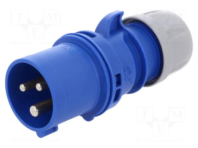Connector: AC supply; plug; male; 16A; 230VAC; Shark; IEC 60309 PCE 013-6