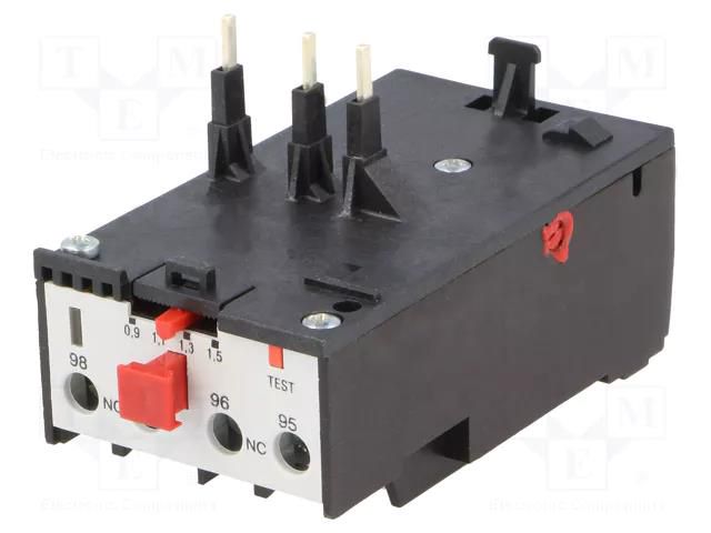 Thermal relay; Series: 11RF9; Leads: screw terminals; 0.9÷1.5A LOVATO ELECTRIC 11RF91V5