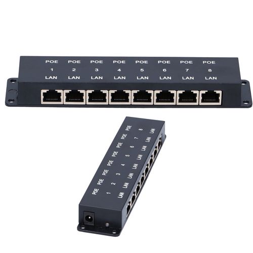 Extralink 8 Port | PoE Injector | 8x 100Mb/s RJ45, EXTRALINK EX.2046 5902560362046