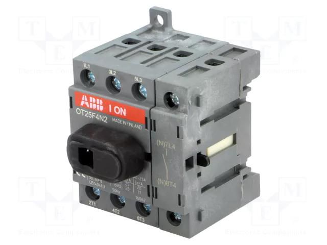Switch-disconnector; Poles: 4; for DIN rail mounting; 25A; OT ABB OT25F4N2