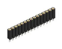 PCB RCPT, 15POS, 1ROW, 2.54MM, PRESS FIT BLP 1 15