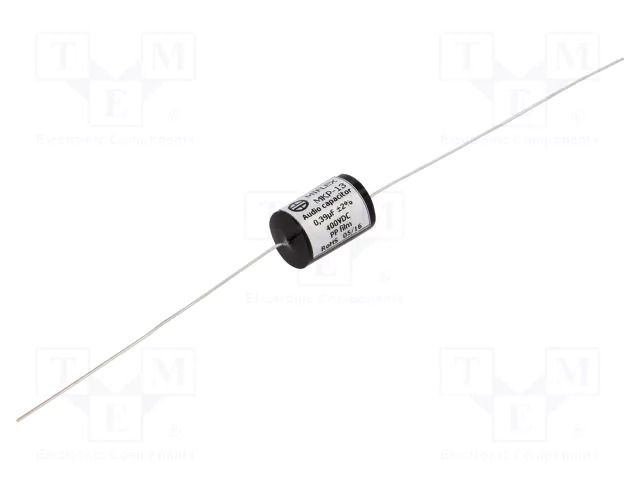 Capacitor: polypropylene; 0.39uF; 400VDC; ±2%; Ø12.1x18mm; THT MIFLEX MKP13-0.39U/400