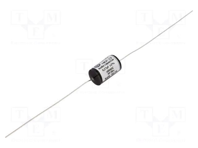 Capacitor: polypropylene; 0.27uF; 400VDC; ±2%; Ø10.3x18mm; THT MIFLEX MKP13-0.27U/400