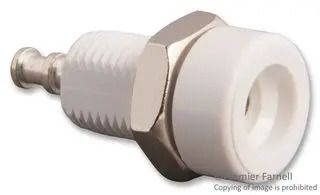 BANANA JACK, 15A, STUD, WHITE 1499-101