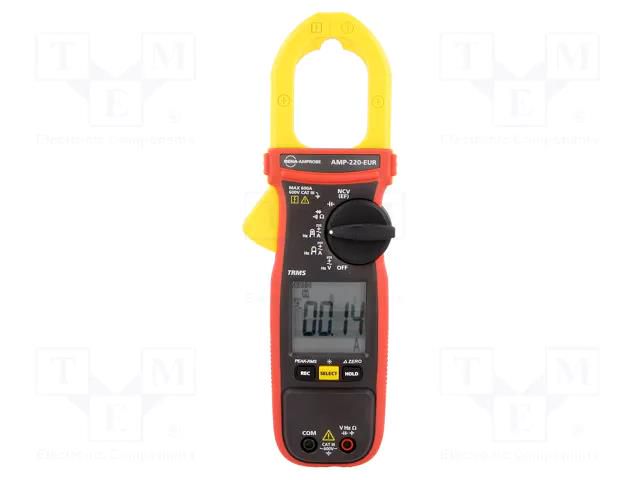 Meter: multifunction; digital,pincers type; Øcable: 35mm; LCD BEHA-AMPROBE AMP-220-EUR