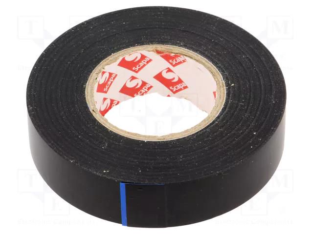 Tape: electrical insulating; W: 19mm; L: 33m; Thk: 0.13mm; black SCAPA SCAPA-2702A-19B