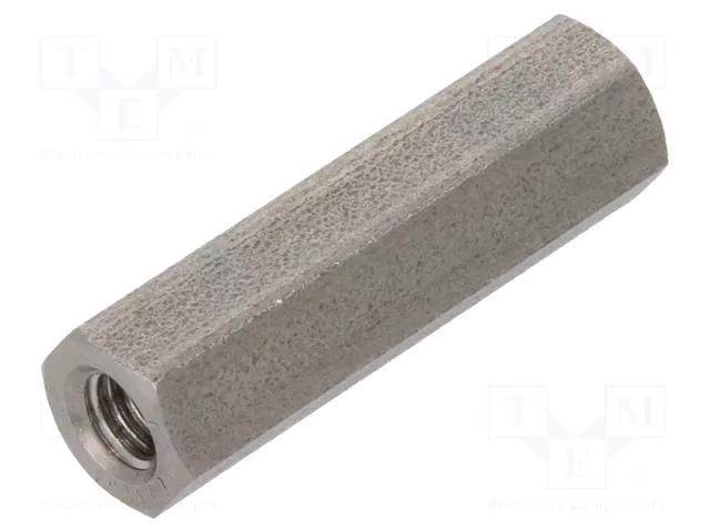 Screwed spacer sleeve; 25mm; Int.thread: M4; hexagonal DREMEC TFF-M4X25/DR146