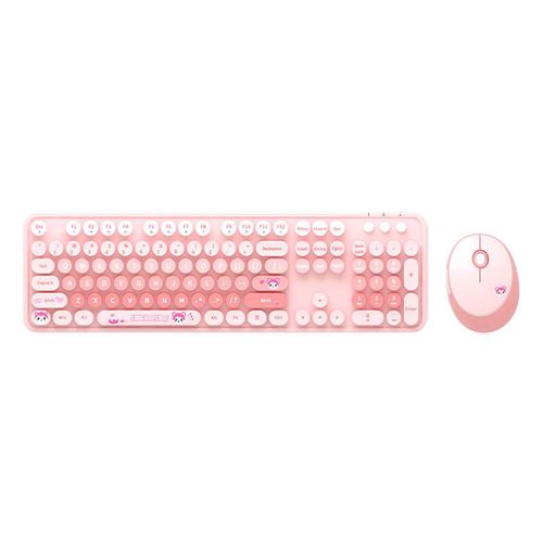 MOFII Sweet New 2.4G Wireless Keyboard + Mouse Set (Pink), MOFII Sweet SMK-623387AG