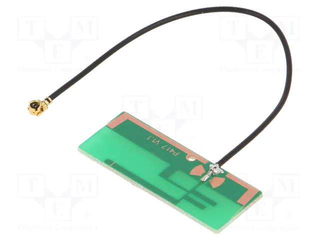 Antenna; WiFi; 2dBi; linear; for ribbon cable; 50Ω; 36x14x1mm SR PASSIVES WIFI-ANT417