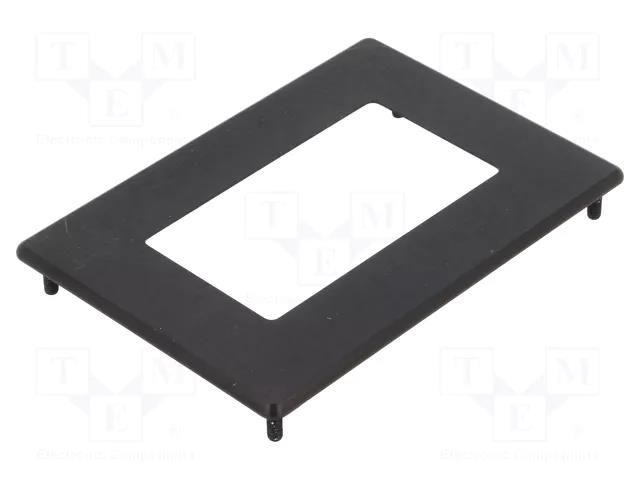 Frontal bezel; Dim: 98x70mm; 63x34.5mm; anodised aluminium DISPLAY VISIONS EA0FP130-6SW