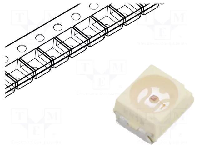 LED; SMD; Mini PLCC2; yellow; 7.1mcd; 2.3x1.3x1.4mm; 60°; 15mA VISHAY VLMY2000-GS08