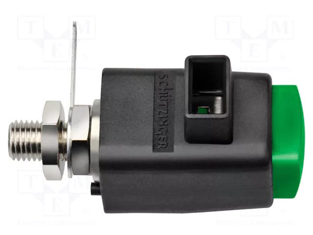 Laboratory clamp; green; 300VDC; 16A; screw,spring clamp; nickel SCHÜTZINGER SDK801-GN