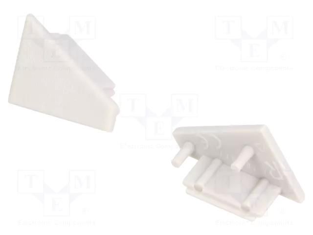 Cap for LED profiles; grey; 2pcs; ABS; CORNER10 TOPMET TOP-83160022