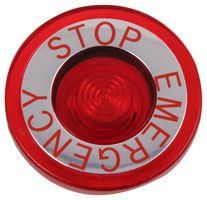 LENS, RED, 40MM, EMERGENCY STOP 10250TC53