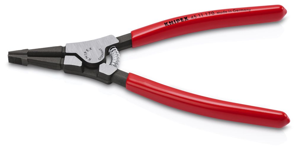 KNIPEX 45 11 170 Special retaining ring pliers for retaining rings on shafts plastic coated burnished 170 mm 45 11 170 4003773089766