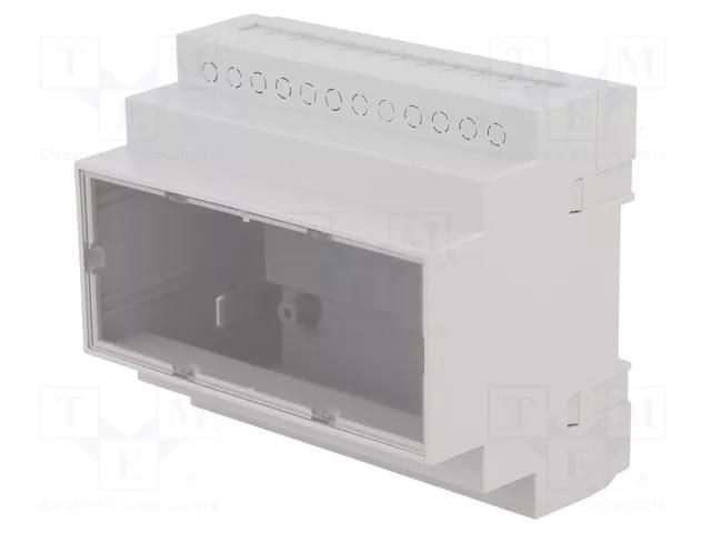 Enclosure: for DIN rail mounting; Y: 90mm; X: 104mm; Z: 65mm; ABS KRADEX Z-110JFP-ABS-V0