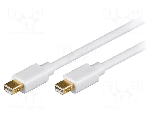 Cable; mini DisplayPort plug,both sides; 3m; white Goobay MC.2110.030WH