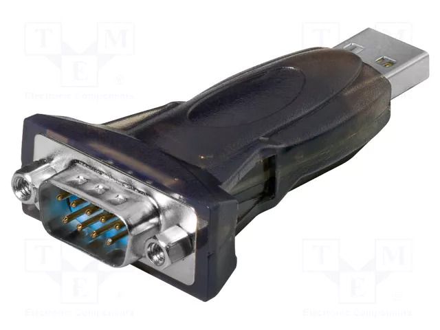 USB to RS232 converter; D-Sub 9pin plug,USB A plug; USB 2.0 GOOBAY USB/RS232