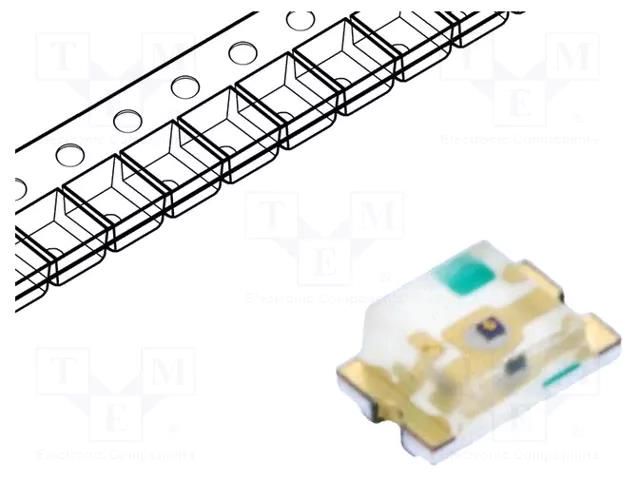 LED; SMD; 0805; green; 18÷35mcd; 2x1.25x0.8mm; 130°; 20mA; λd: 571nm LITEON LTST-C171KGKT