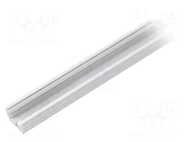 Profiles for LED modules; white; L: 1m; UNI12; aluminium; surface TOPMET TOP-UNI12/WH-1M