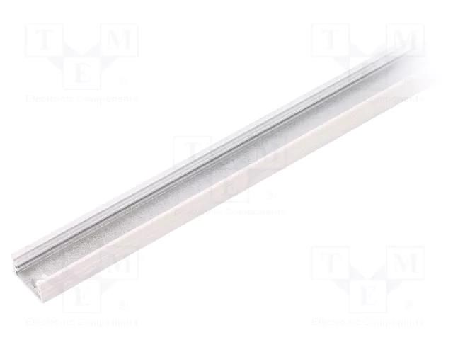 Profiles for LED modules; white; L: 1m; SLIM8; aluminium; surface TOPMET TOP-SLIM8/WH-1M