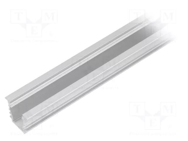 Profiles for LED modules; natural; L: 1m; DEEP10; aluminium TOPMET TOP-DEEP10/A-1M