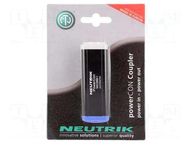 Transition: coupler; powerCON; 20A; 250VAC; PIN: 3; for cable NEUTRIK NTR-NAC3MM1