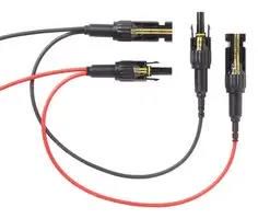 SOLAR PV CLAMP TEST LEAD SET, BLK/RED PVLEAD3