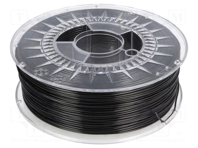 Filament: PET-G; Ø: 1.75mm; black; 220÷250°C; 1kg DEVIL DESIGN DEV-PETG-1.75-BL