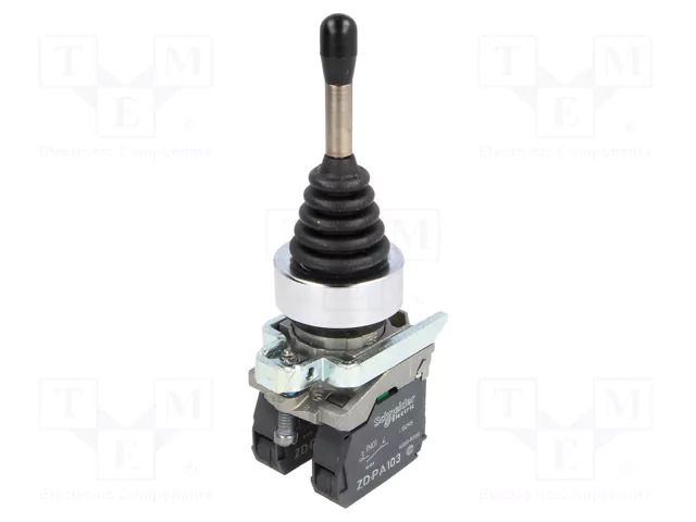 Switch: joystick; 22mm; Stabl.pos: 1; NO x2; black; none; 3A/240VAC SCHNEIDER ELECTRIC XD4PA22