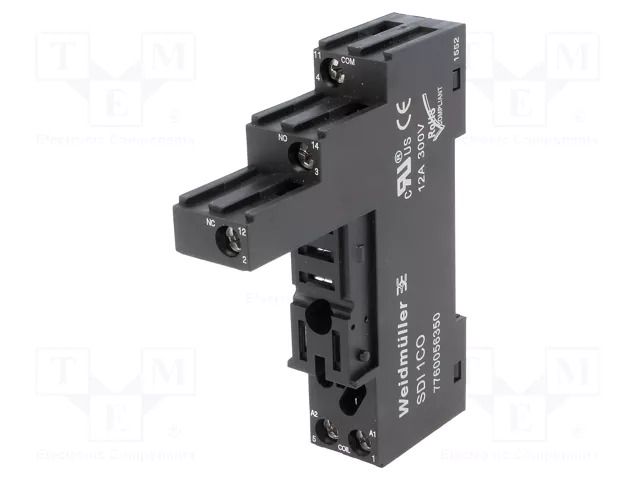 Socket; PIN: 5; 12A; 300VAC; H: 80.2mm; W: 15.8mm; screw terminals WEIDMÜLLER SDI-1CO