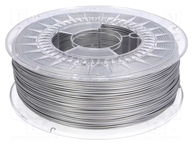 Filament: PLA; 1.75mm; silver; 195°C; 1kg DEVIL DESIGN DEV-PLA-1.75-SIL