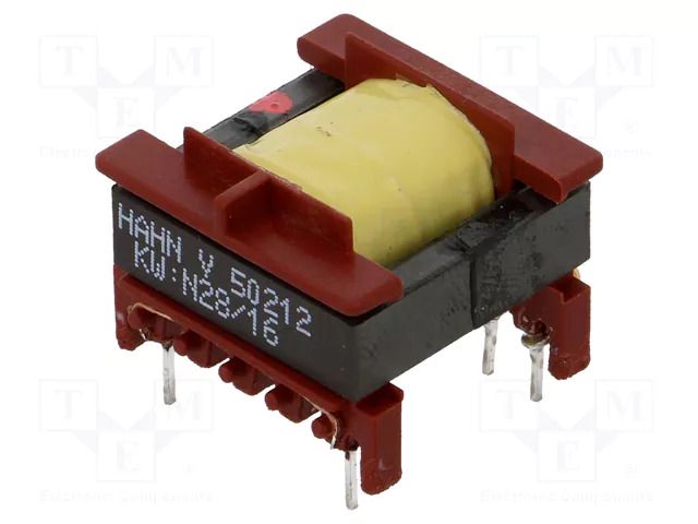 Transformer: impulse; 265VAC; 12V; 12V; power supply; PCB; 16W HAHN V50212