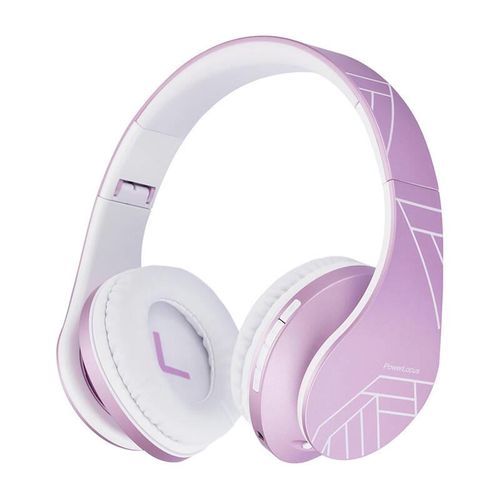 Wireless Headphones for kids PowerLocus P2 (pink-white), PowerLocus pwl-p2kids-metalpurp