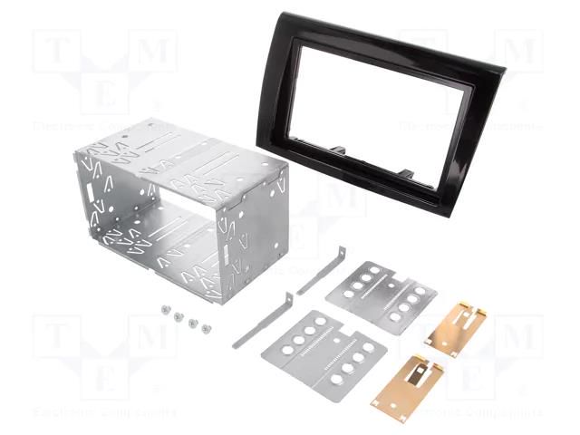 Radio frame; Fiat; 2 DIN; black gloss PER.PIC. RAM-40.244.3