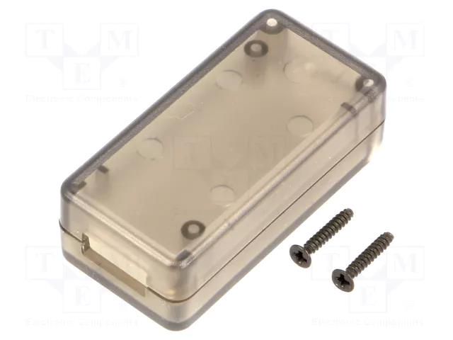 Enclosure: for USB; X: 25mm; Y: 50mm; Z: 15.5mm; ABS HAMMOND HM-1551USB2TSK