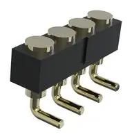 CONN, R/A POGO PIN HDR, 4P, 1R/2.54MM/TH MP015227