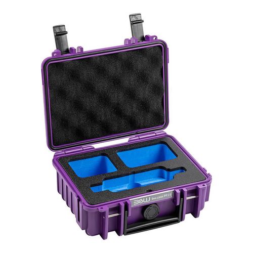 Case BW Type 500 for Insta360 X3 (purple), B&W Cases 500/PU/X3