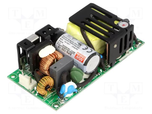 Power supply: switching; open; 120W; 120÷370VDC; 85÷264VAC; OUT: 1 MEAN WELL EPS-120-15