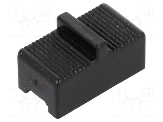 Button; rectangular; black MENTOR 1849.0031