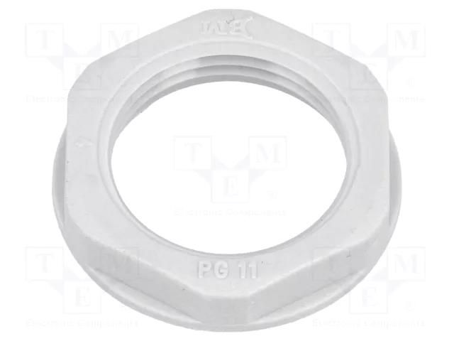 Nut; PG11; polyamide; 24mm; grey BM GROUP BM4811