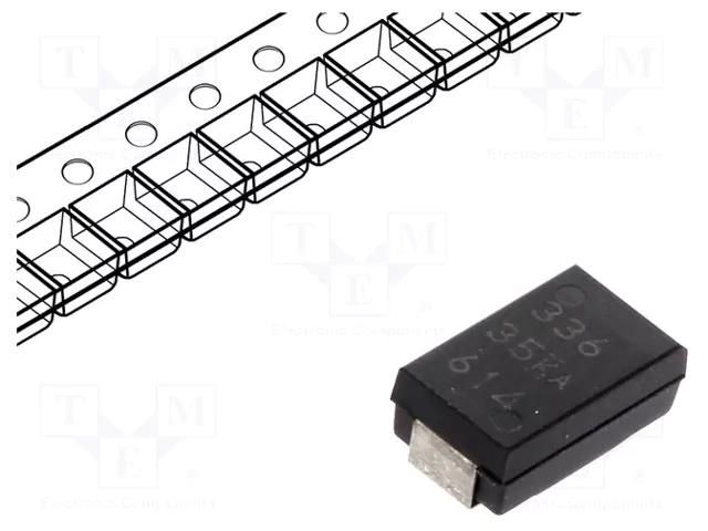 Capacitor: tantalum-polymer; low ESR; 33uF; 35VDC; D; 2917; SMD KEMET T591D336M035ATE065