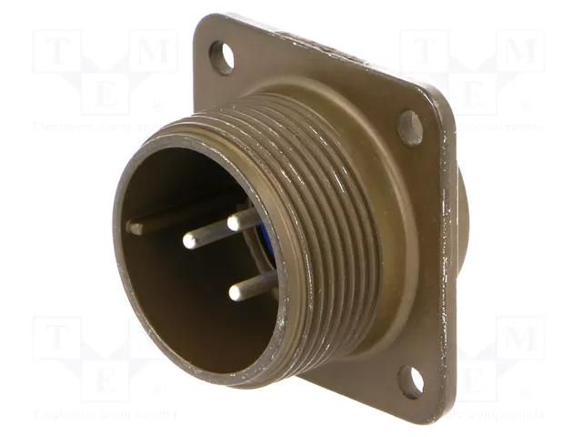 Connector: circular; socket; PIN: 3; male; soldering; 97; 13A; 500VAC AMPHENOL 97-3102A-16S-5P