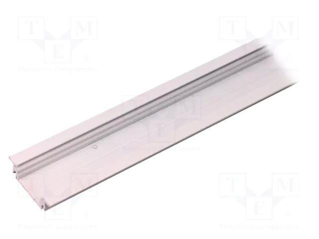 Profiles for LED modules; white; L: 1m; GROOVE14; aluminium TOPMET TOP-GROOVE14WH-1M