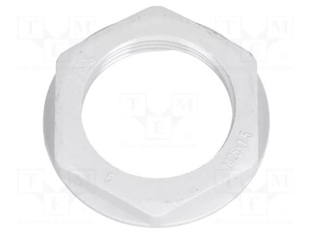 Nut; M25; polyamide; 32mm; grey; Pitch: 1.5 BM GROUP BM4825