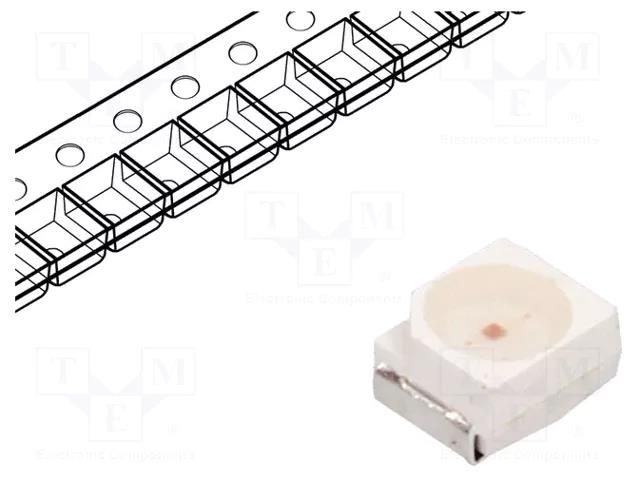 LED; SMD; 3528,PLCC2; yellow; 1120÷2180mcd; 3.5x2.8x1.9mm; 120° OPTOSUPPLY OSY5MAS1C1A-LM