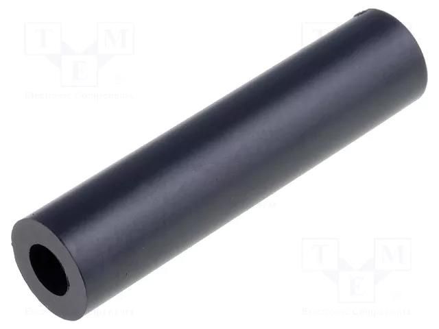 Spacer sleeve; cylindrical; polystyrene; L: 30mm; Øout: 7mm; black FIX&FASTEN TDYS3.6/30