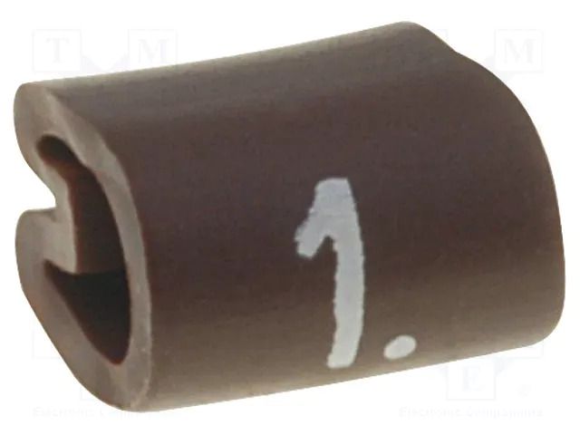 Markers; Marking: 1; 2÷3.2mm; PVC; brown; -45÷70°C; leaded TE Connectivity TE-05811101